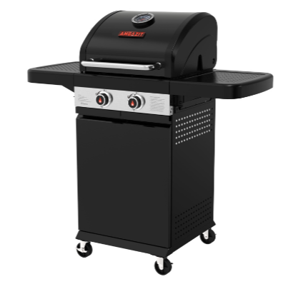 גריל גז 2 מבערים Red heat כולל שני מדפי צד מתקפלים אמגזית 34070