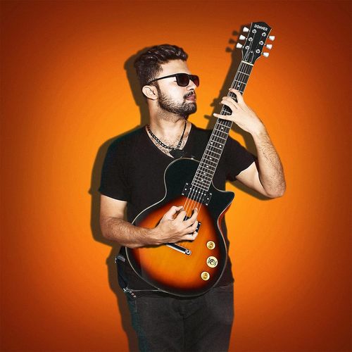 גיטרה חשמלית EC1277 עם חבילת מוצרים נלווים DLP124P בצבע סאנברסט Electric Guitar LP Solid Body מבית DONNER