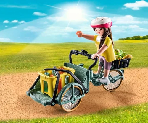משחק פליימוביל רוכב אופניים עם אופניים ונגרר קדמי לגילאי 4+