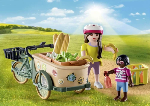 משחק פליימוביל רוכב אופניים עם אופניים ונגרר קדמי לגילאי 4+