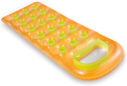 מזרן כוסות מתנפח עם כרית ראש וחלון - כתום