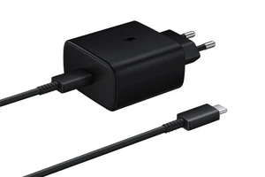מטען קיר + כבל טייפ סי Samsung Super Fast 25W שחור