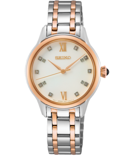 SEIKO SRZ542 נשים משובץ 12 יהלומים 