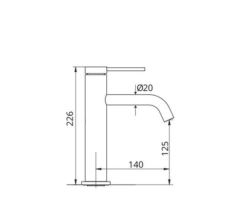 ברז לכיור רחצה חמת ICE 305743 בינוני כרום