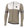 חולצה ארוכה לרכיבת אופניים לגברים WARM WRAP JERSEY לבן-חקי עמוק מחממת ומנדפת