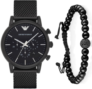 שעון ארמני EMPORIO Armani AR1968 סט צמיד מתנה גברים