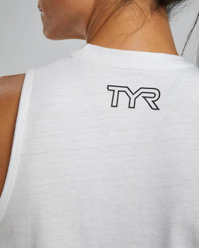 גופיה TRIBLEND CROP TANK WHITE
