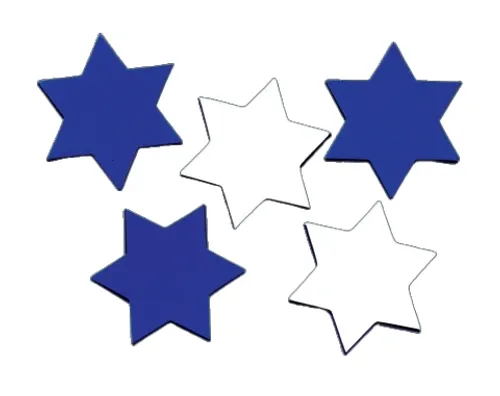 גזירות סול - מגן דוד כחול ולבן - 3 ס