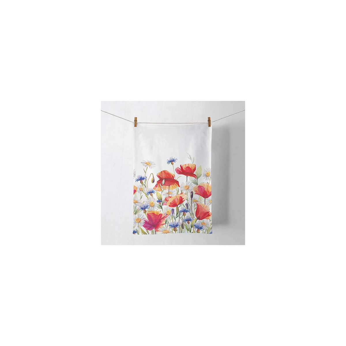 מגבת מטבח - Poppies and cornflowers