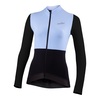 חולצת רכיבה נשים WARM WRAP LADY JERSEY  תכלת-שחור  ארוכה אלסטית טכנית מחממת שוברת רוח מנדפת ומתקדמת