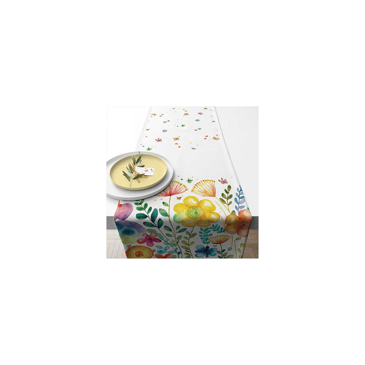 ראנר לשולחן 40x150 ס״מ - Vibrant spring white