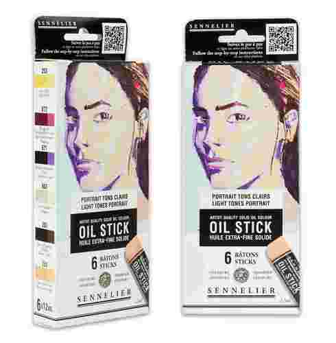 סט 6 מקלות שמן מיני | גווני פורטרט בהירים_Mini Oil Sticks Light Tones Portrait
