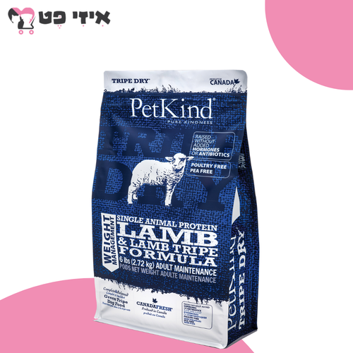 פטקיינד כבש סינגל לייט (חלבון יחיד) ללא דגנים על בסיס קירשה 2.72 ק