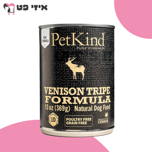 שימור פטקיינד גולד צבי וקירשה ללא דגנים 369 גרם PetKind
