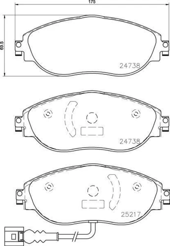 ‏רפידות בלם קדמיות Brembo | ‏סקודה אוקטביה, סופרב, סיאט לאון קופרה ועוד | ‏P85131
