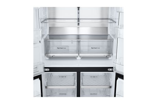 מקרר 4 דלתות 637 ליטר LG גימור פלדה שחורה יוקרתי דגם GR-730BDIS