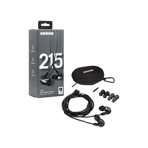 אוזניות In-ear בצבע שחור Shure SE215-K-EFS 