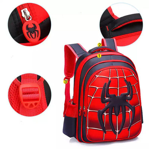 תיק בית ספר 3D מושלם דגם SPIDER RED