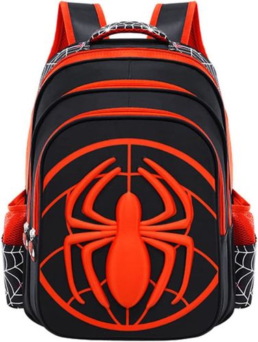 תיק בית ספר 3D מושלם דגם SPIDER RED BLACK