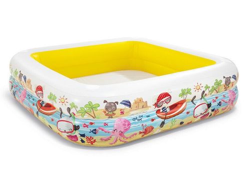 בריכה מרובעת מתנפחת לפעוטות עם גגון מלא ניתן להסרה דגם 57470 - סגול