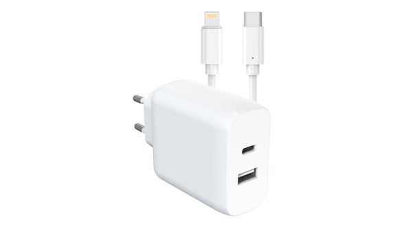 ראש מטען קיר טעינה מהירה יציאת 38W TYPE-C + כבל טעינה iPhone Lightning to Type-C