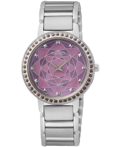 SEIKO SUP453 נשים סולארי משובץ קריסטלים