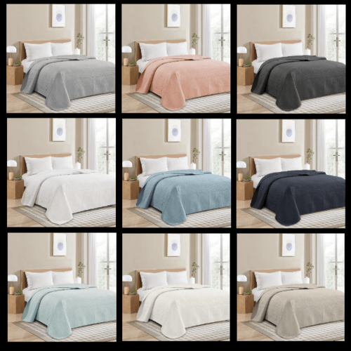 שמיכת קיץ זוגית PACCO QUILT תפירת ריבועים