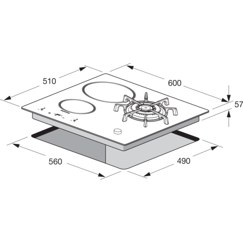 כיריים משולבות לופרה דגם HIN612