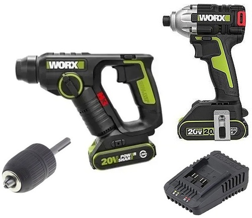 קיט מברגה ופטישון 20V דגם H/TO255 מבית WORX