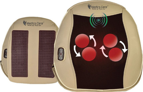 מכשיר עיסוי שיאצו לגב לבית ולרכב Medics Care מדיקסקייר MC4420