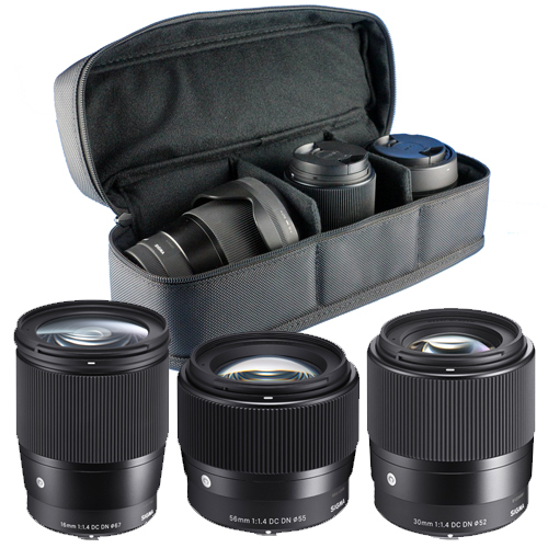 תיק מקורי ל3 עדשות SIGMA DN
