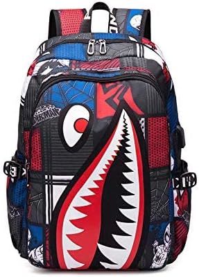 תיק גב נוער מטורף דגם SPIDER SHARK  עם חיבור USB superb