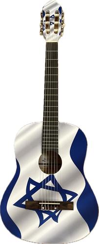 גיטרה קלאסית 3/4 דגל ישראל גימור מבריק + נרתיק INFINITY KG-3611ST-ISF