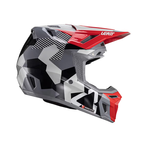 קסדת ליט 8.5 אפור / כתום כולל משקפי אבק מתנה -LEATT MOTO 8.5 HELMET FORGE V24