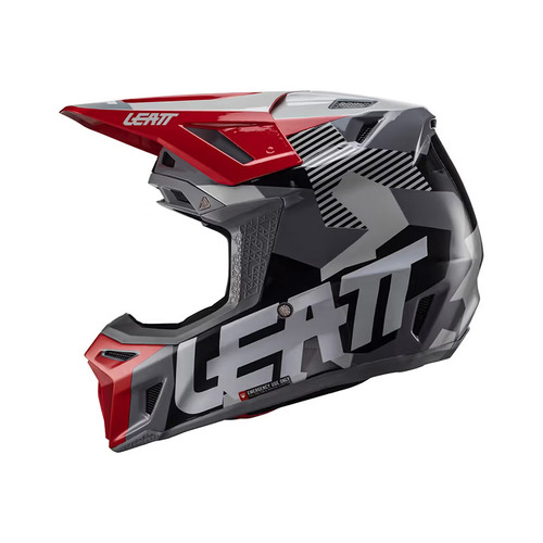 קסדת ליט 8.5 אפור / כתום כולל משקפי אבק מתנה -LEATT MOTO 8.5 HELMET FORGE V24