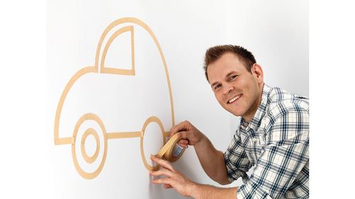 סרט הדבקה מסקינג טייפ גמיש TESA (גרמניה) , רוחב 19 מ