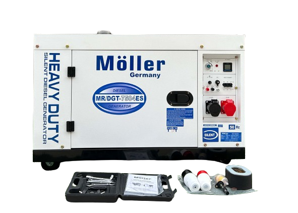 גנרטור דיזל מושתק 7500W תלת פאזי של חברת מולר ג