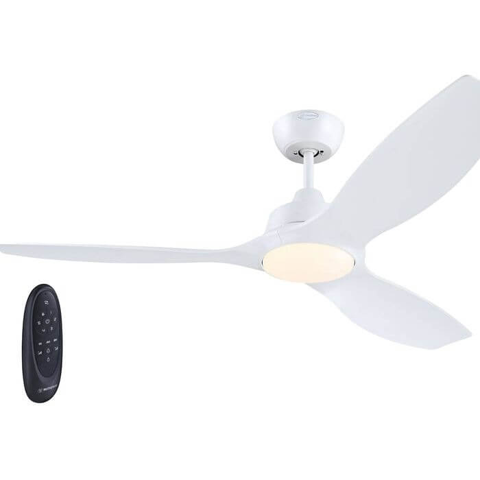 מאוורר תקרה עם שלט  Montana 52" DC CCT 24W - צבע לבן מט