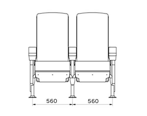 שרטוט כסא דגם LS-16601