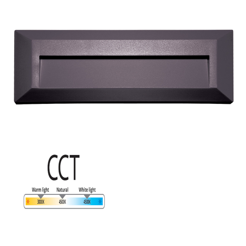 שבילית לד מלבני 3.5W מוגן IP65 - CCT שחור 