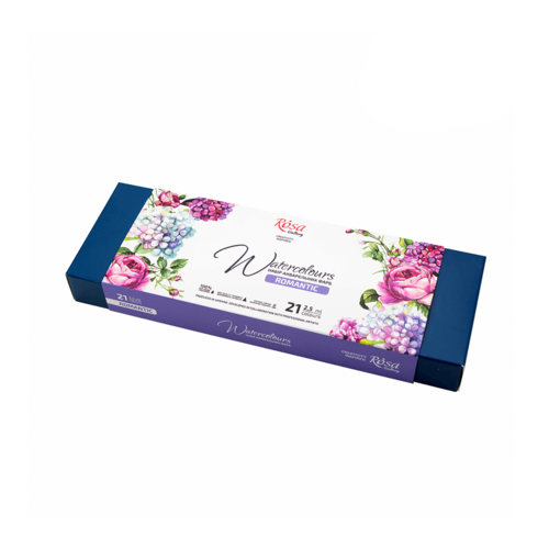 סט צבעי מים, 21 קוביות 'מבית ROSA ( דגם ROMANTICׂ)