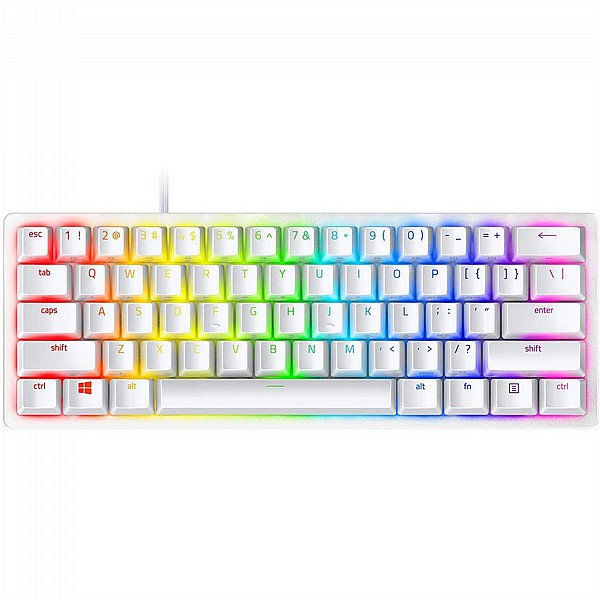 מקלדת דגם RAZ HUNTSMAN MINI לבן RED SWITCH