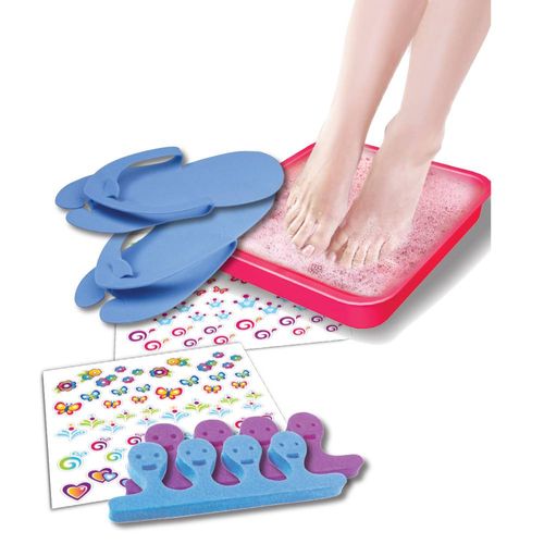 ערכת פינוקי ספא לרגליים כוללת אמבט, לק ופתיתי סבון