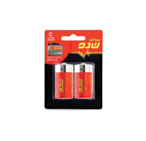 זוג סוללות אלקליין איכותיות מבית שנפ בגודל C, מתח 1.5V. טכנולוגיית אולטרה אלקליין לביצועים מעולים. רק ₪15! הזמינו עכשיו לאספקה מהירה.