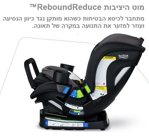 כיסא בטיחות צר פופלר אס קליק טייט Poplar S ClickTight עם מוט אנטיריבאונד, כרית ראש ובד ללא כימיכלים - כחול Arctic Onyx