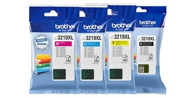  סט 4 ראשי דיו מקוריים Brother LC3219XL
