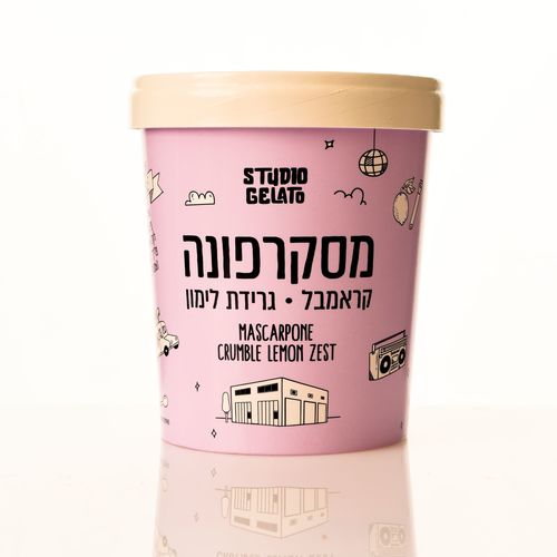 ג'לטו מסקרפונה קרמבל לימון דלי 500 סמ
