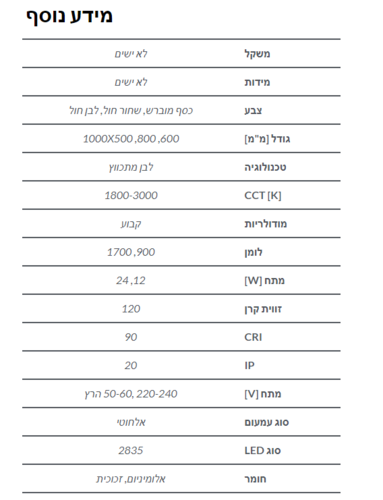 מראה מוארת אובלית 50/100 ס