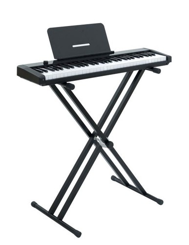 ערכת פסנתר חשמלי נייד 61 קלידים חצי שקולים M2 תצוגת טאץ' ו- Bluetooth כולל: פדאל ססטיין, כיסא, אוזניות, תיק וסטנד X מבית PEARL RIVER