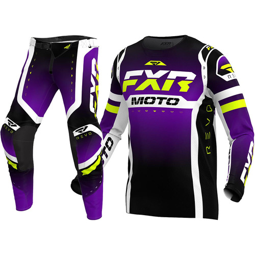 חליפת רכיבה FXR RACING REVO PRO סגול\לבן/צהוב
